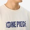 The Souled Store Official One Piece: Going Merry Men and Boys Short Sleeve Round Neck White Graphic Printed Cotton Oversized T-Shirts