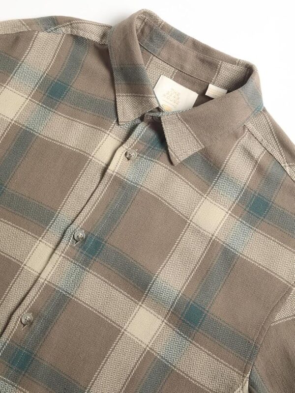 THE BEAR HOUSE Men's Brown Checked Relaxed Fit Cotton Casual Shirt